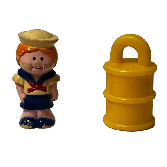 Lakeside Tubtown Harbor Village Playset 1982 Yellow Barrel & Girl Figure Only - Picture 1 of 6